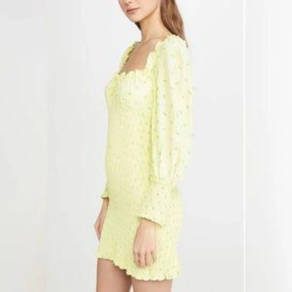 Faithfull the Brand Gombardy Mini Dress Bisset Yellow Floral Print (17)